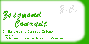 zsigmond conradt business card